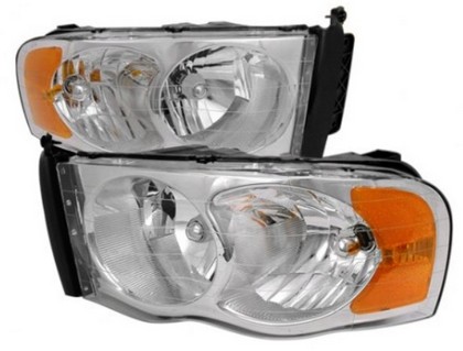 Spec-D Chrome Crystal Headlights 02-05 Dodge Ram Spec-D Chrome Crystal Headlights 02-05 Dodge Ram